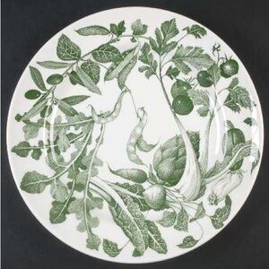Vintage La Primula Quadrifoglio Green Vegetables Ceramic Rim Soup Bowl